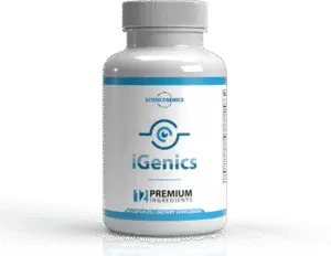 iGenics premium eye supplement bottle designed to support vision health and help restore clear eyesight naturally