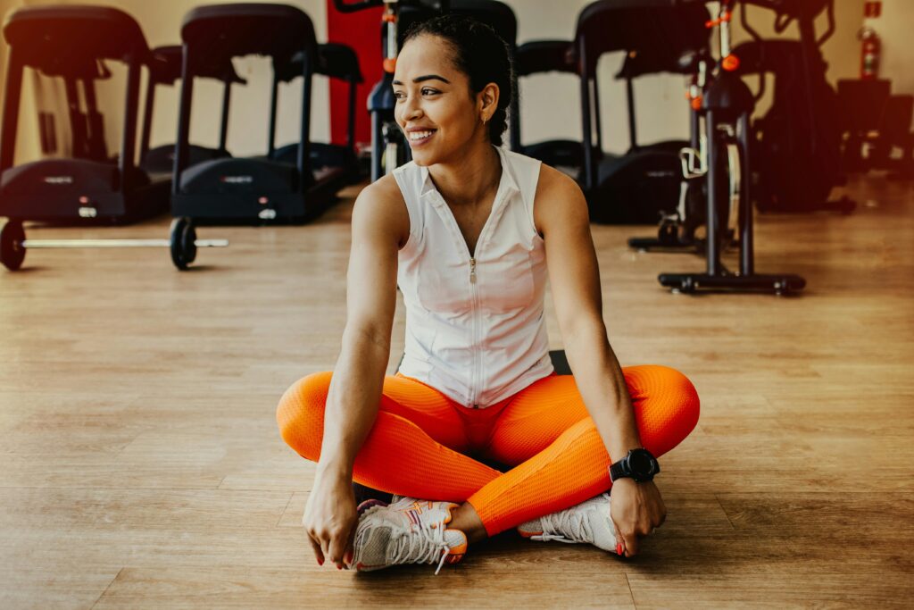 woman sitting in Gym