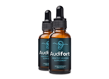 Audifort  review 2 bottles symbolizing natural hearing support supplements