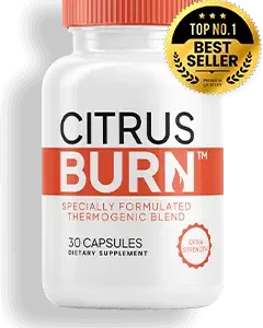 Citrus Burn thermogenic dietary supplement bottle labeled with a specially formulated thermogenic blend, representing a fat-burning supplement reviewed for weight management.